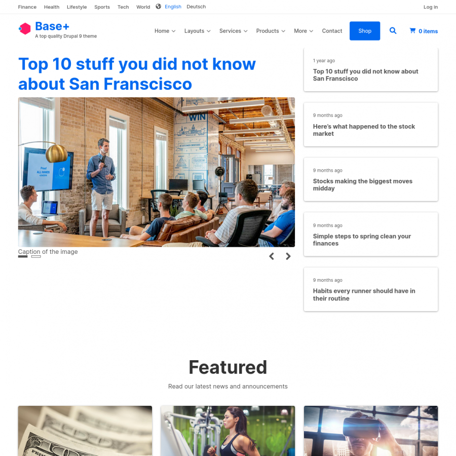 home page