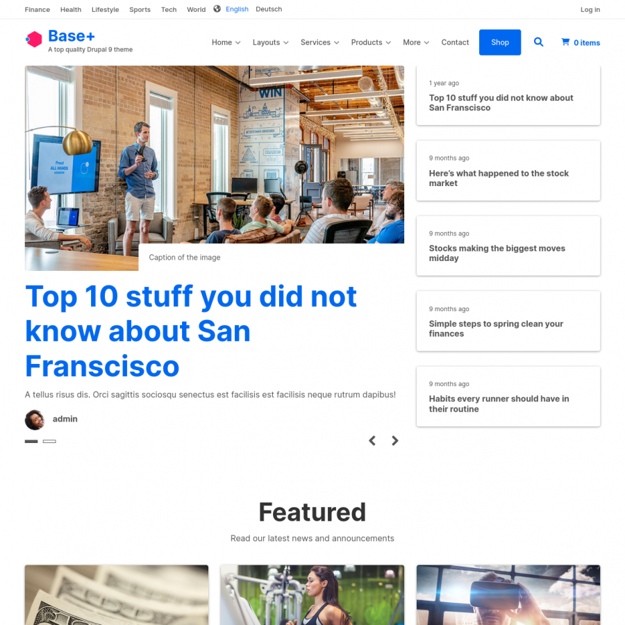 home page