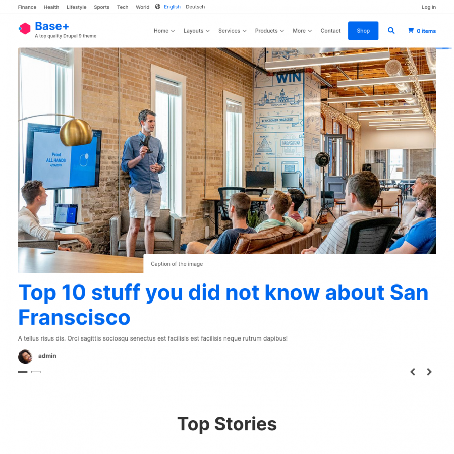 home page