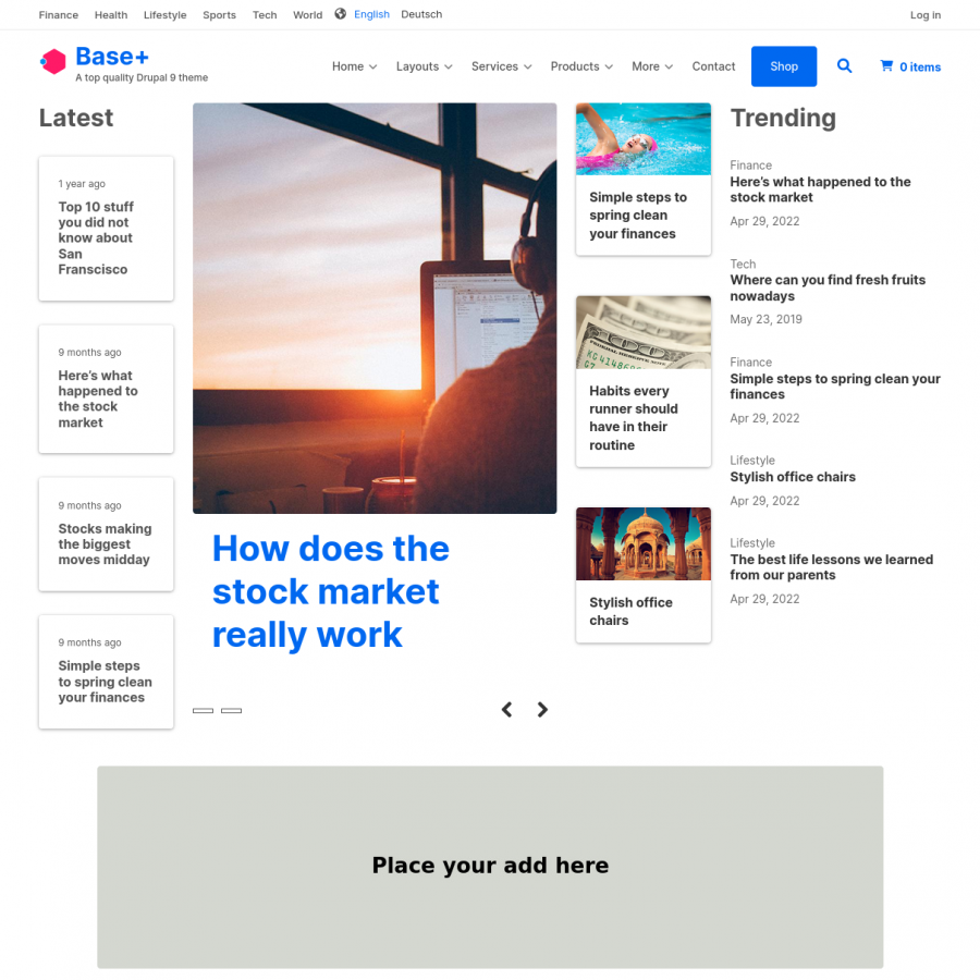 home page