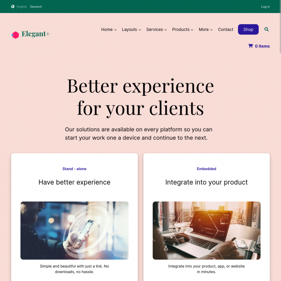 home page