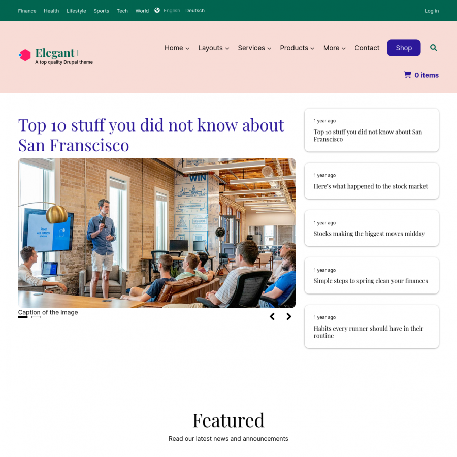 home page