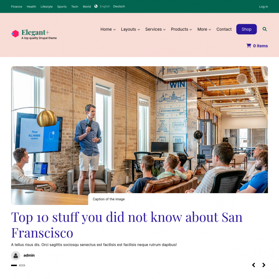 home page