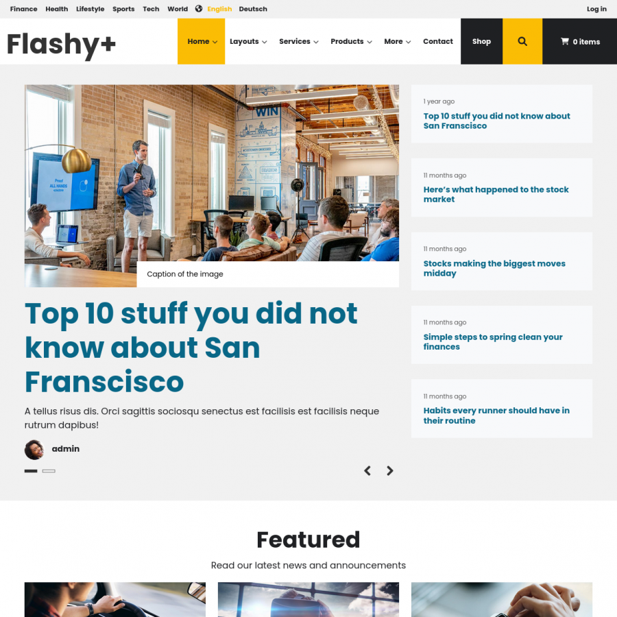 home page