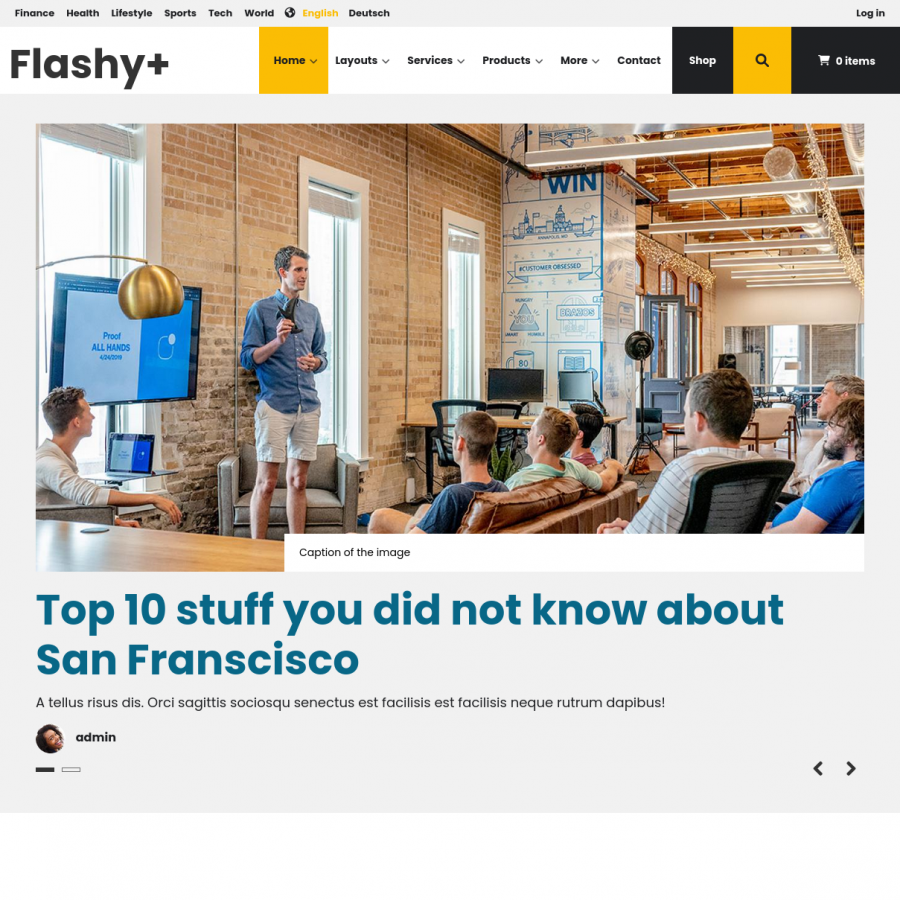 home page