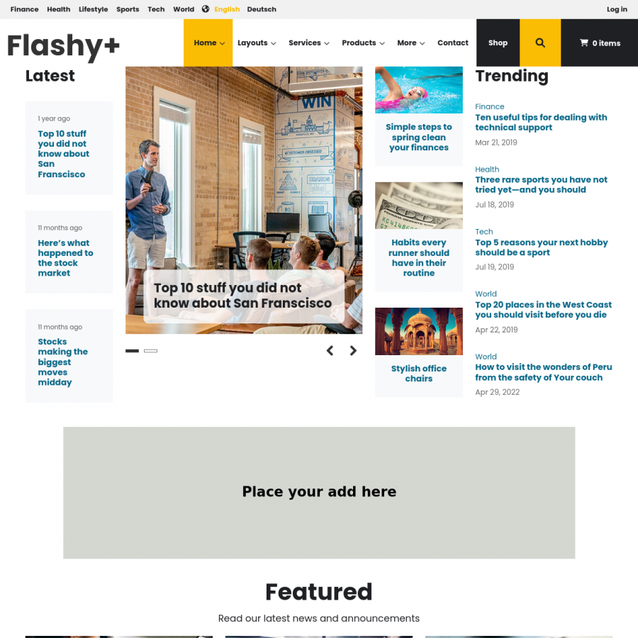 home page
