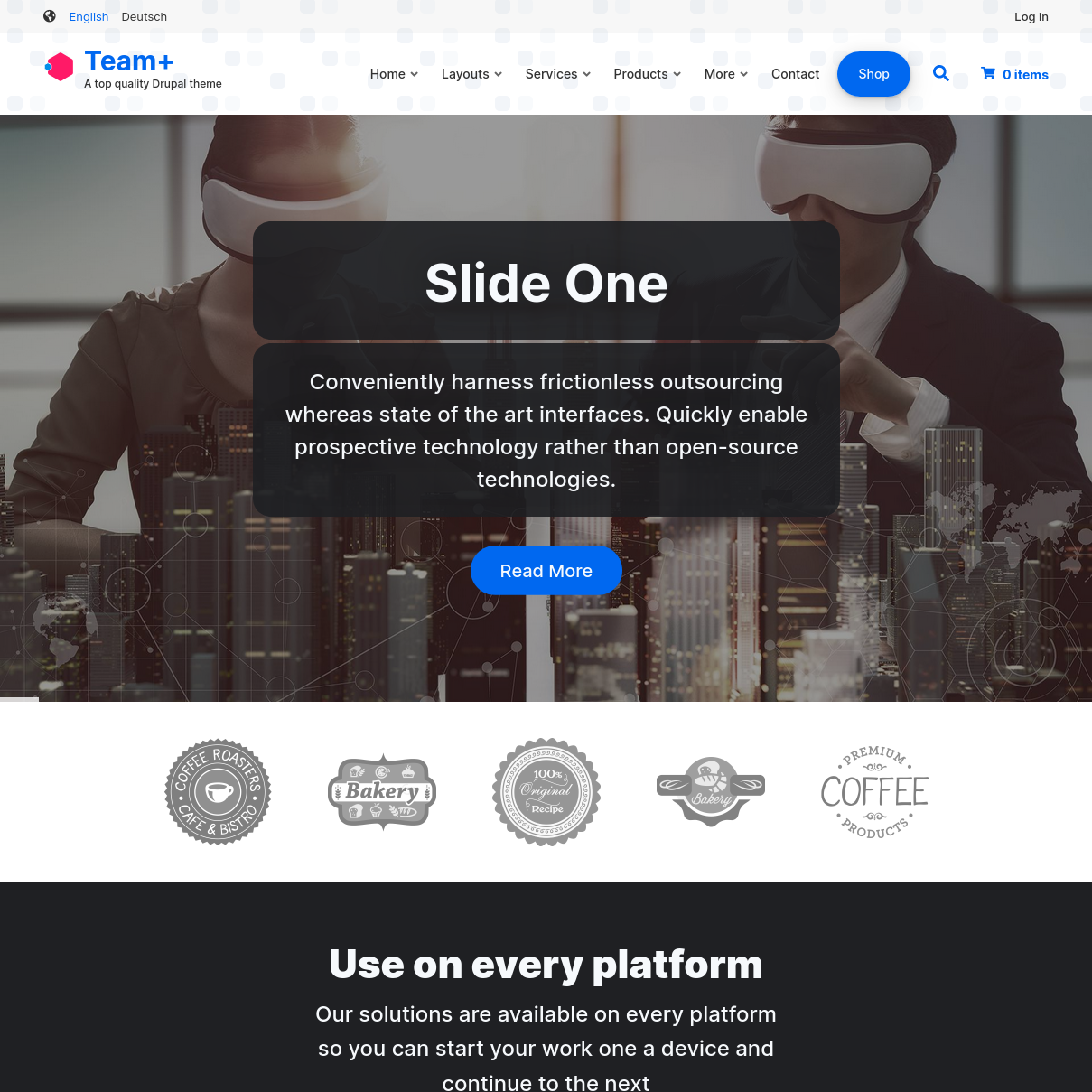 home page